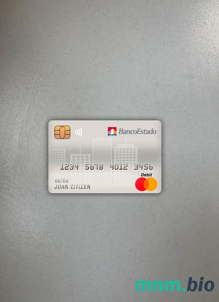 Chile Banco del estado de chile bank master obciążyć card wygląd fotograficzny skan PSD + zdjęcie